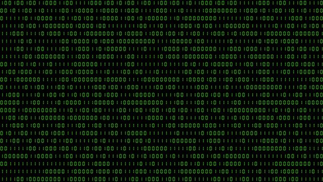 Abstract Green Numeric Binary Computer Code Digital Data Network Connection Technology Scrolling Loop Matrix 4k Background Animation, Blockchain, AI, Cloud Computing, Internet, Quantum Computing