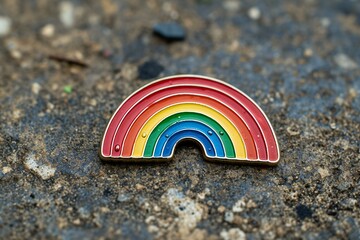 Rainbow on the ground,  Selective focus,  Shallow depth of field