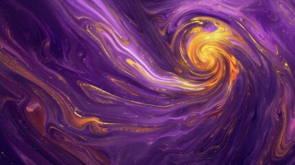 A digital illustration of swirling colors of purple and gold, representing the solemnity and hope of Holy Week 