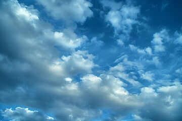 Blue sky background with tiny clouds,  Blue sky background with tiny clouds - obrazy, fototapety, plakaty