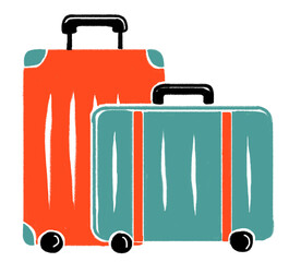 Luggages png cute object sticker - 768514841