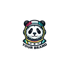Panda Astronaut Character Colorful Design