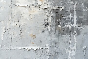 Texture of old rustic wall covered with gray plastered stucco
