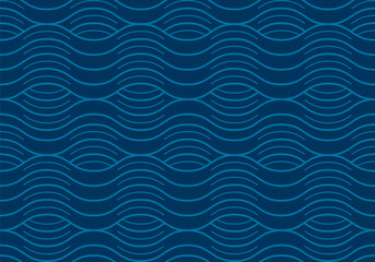 water wave line seamless pattern background. Vector illustration. Japanese style fabric concept.