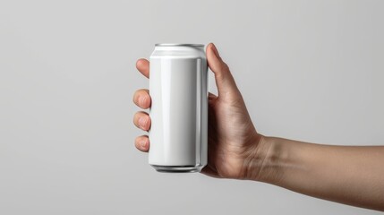 Mockup aluminium can product. Beverage product with copy space