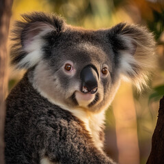 Fototapeta premium A close-up portrait of a Koala 