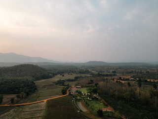 Camping place with mountain view
