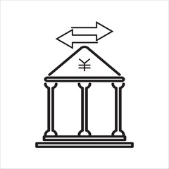 bank transfer icon in vector.