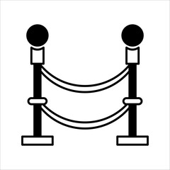 barrier rope icon. Entertainment symbol template for graphic and web design collection logo vector illustration