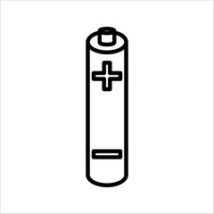 Battery vector icon, charging symbol. Flat and simple design for web or mobile app.