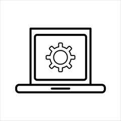 Update, upgrade, progress bar and install editable stroke outline icon concept isolated on white background flat vector illustration. Pixel perfect.