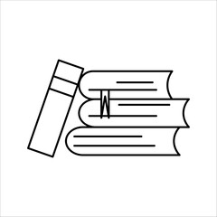 book icon with black and white color background