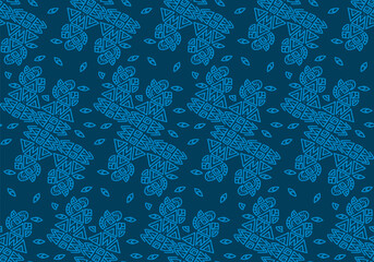 Traditional textile block print pattern. line design pattern. batik design. EPS file format.