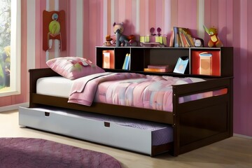 Comfortable Bed:  a sturdy and comfortable bed appropriate for your child's age. Consider options like bunk beds, loft beds, or trundle beds to optimize space in smaller rooms.