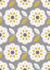 pattern with camomiles