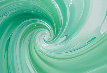 a gentle swirl of mint green and seafoam blue abstract shape,   colorful background