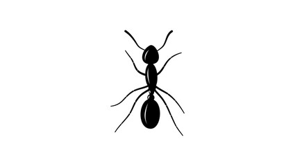ant symbol, black isolated silhouette