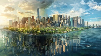 Obraz premium Island Amidst Body of Water