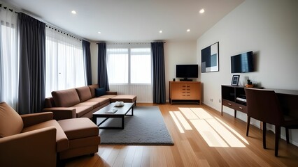 modern living room with sofa