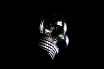 a light bulb isolated on a black background