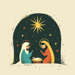 The birth of the Christ child.