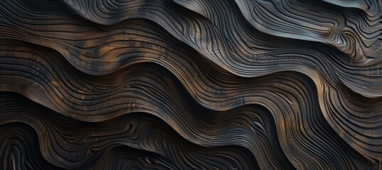 3d wood carved texture, carved pattern of dark and light organic shapes, wood grain