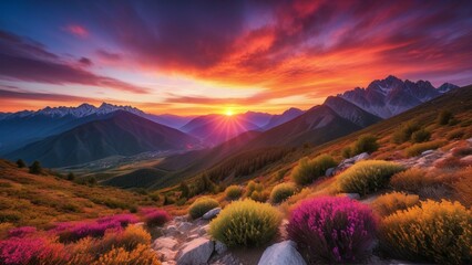 Mountain Sunset Glow
