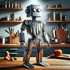 food processor made from insects, cook robot