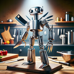 food processor made from insects, cook robot