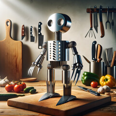 food processor made from insects, cook robot