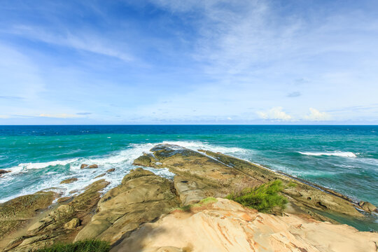 Tanjung Simpang Mengayau also known as Tip of Borneo is the northernmost tip of Borneo located in the district of Kudat Sabah. The tip marks the meeting point of the South China Sea and Sulu Sea.