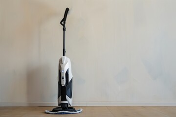 steam mop standing upright with detachable handheld steamer option