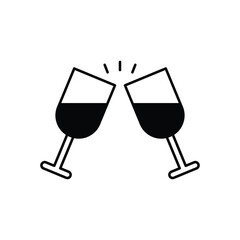  Black Solid Love Drink vector icon