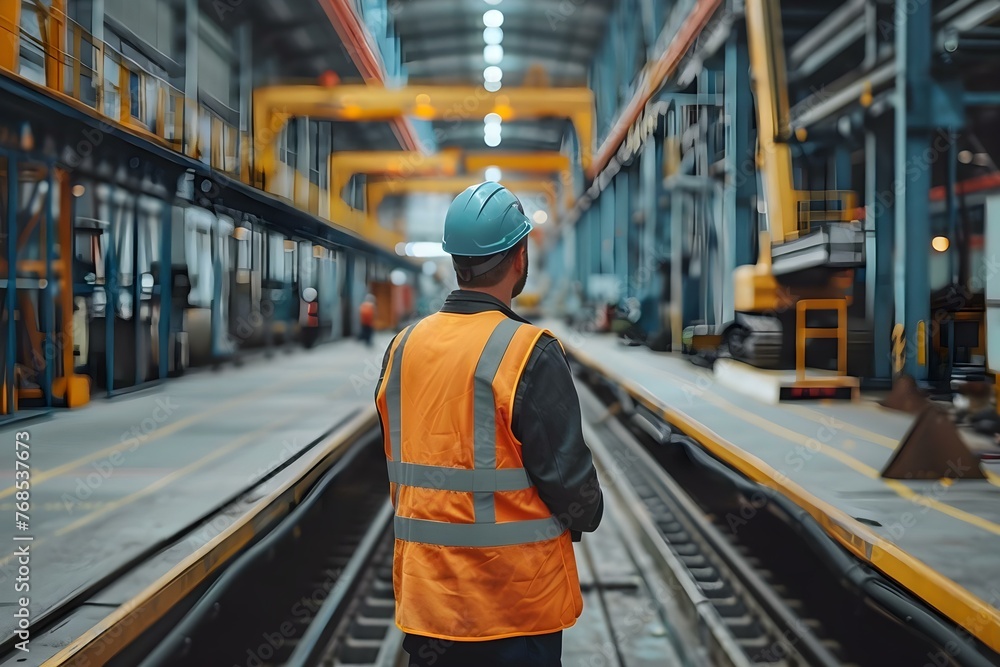 Aufkleber stringent safety protocols implemented in an industrial transportation environment to prevent accide