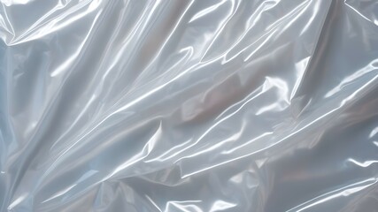 Obraz premium White plastic wrap texture. Wrinkled plastic texture.