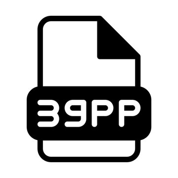 3gpp file format video icons. web files label icon. Vector illustration.