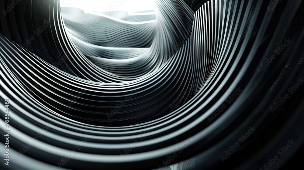 Poster layers of lines converging towards a central focal point, drawing the viewer's eye deeper into the c