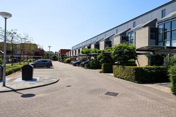 Streets and houses in the Parkzoom district in Nieuwerkerk aan den IJssel