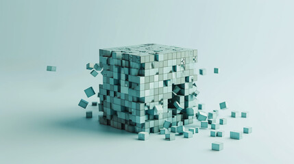 disintegration of a cube