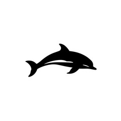 Simple dolphin isolated black icon