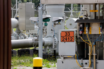Natural gas valves at controlling and closure plant in Wezep by Gasunie