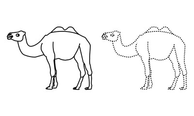 camel outline and doted 
