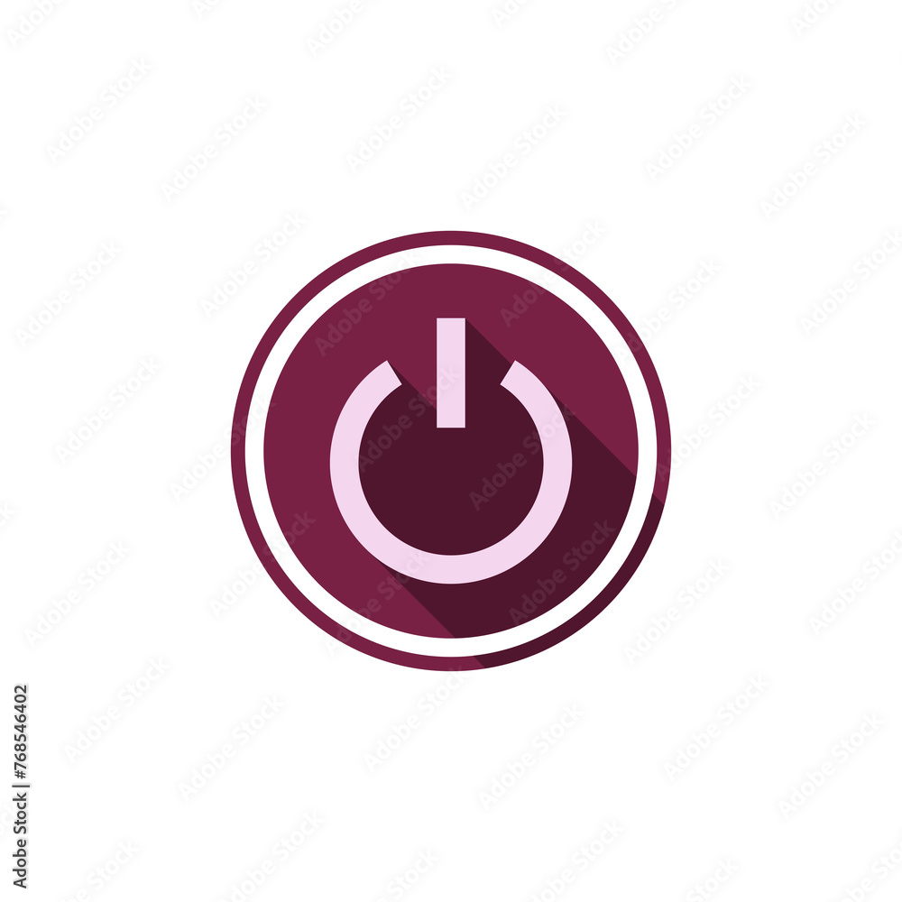 Poster power button icon isolated on transparent background