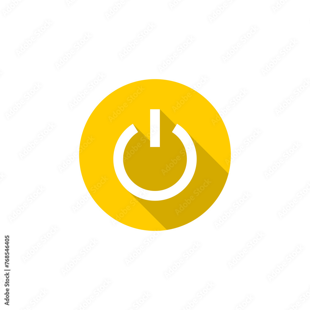 Poster power button icon isolated on transparent background