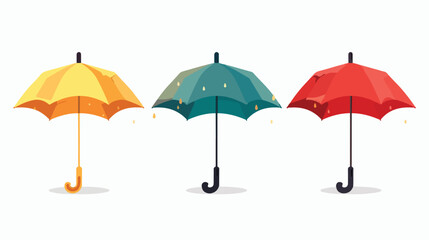 Umbrella icon flat vector isolated on white background