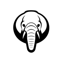 Simple elephant isolated black icon
