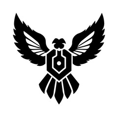 Simple eagle isolated black icon