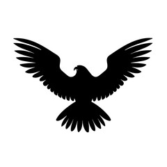 Simple eagle isolated black icon