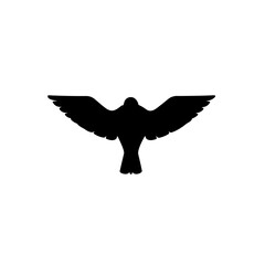 Simple eagle isolated black icon