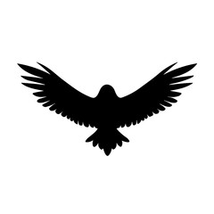 Simple eagle isolated black icon